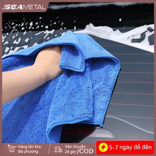 SEAMETAL Microfiber Khăn Rửa Xe Mật Độ Cao Thấm Hút Vải Lau Xe Chi Tiết Cửa Sổ Kính Chống Trầy Xước Khăn Lau 350GSM