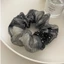 Cà vạt tóc hai lớp phong cách Hàn Quốc, chất liệu organza và zircon, ngọt ngào cho nàng