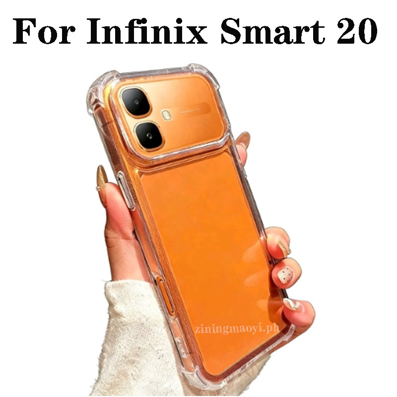 Ốp điện thoại trong suốt mềm chống sốc 4in1 Infinix Smart 20 cho Smart10 9 9HD 10 Plus Note 60 60ProProTempererer phim kính và phim ống kính và phim mặt sau