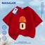Áo thun ngắn tay cotton màu đen thương hiệu NASA cho trẻ em, phong cách thời trang Mỹ in hình mũ lưỡi trai, dành cho bé trai và bé gái 3-16 tuổi, áo thun dáng rộng thoải mái