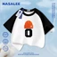 Áo thun ngắn tay cotton màu đen thương hiệu NASA cho trẻ em, phong cách thời trang Mỹ in hình mũ lưỡi trai, dành cho bé trai và bé gái 3-16 tuổi, áo thun dáng rộng thoải mái
