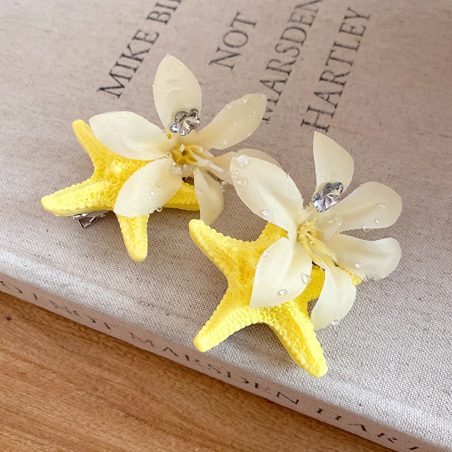 Pastel Sao Biển Hoa Tóc Kim Cương Giả Sương Thả Mùa Hè Đi Biển Phong Cách Đại Dương Tóc Barrette Cho Nữ Cô Gái Kỳ Nghỉ Hàng Ngày Mặc