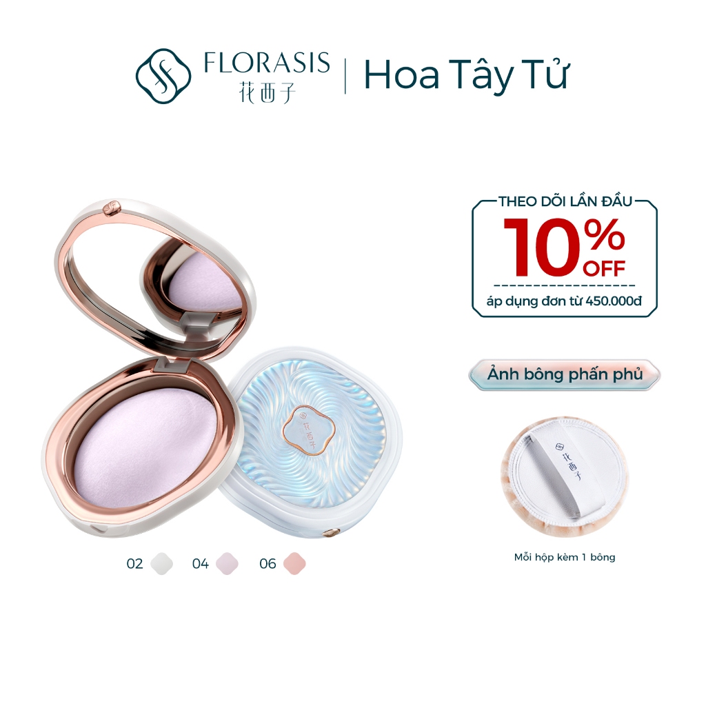 Florasis ( Hoa Tây Tử) Phấn Phủ Dạng Nén Flawless Jade Breathable – Finish Mịn Lì, Kiểm Soát Dầu & Thân Thiện Với Làn Da 7g