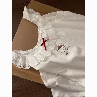 Váy ngủ ngọt ngào Hello Kitty Girl Váy ngủ mùa hè ren dễ thương
