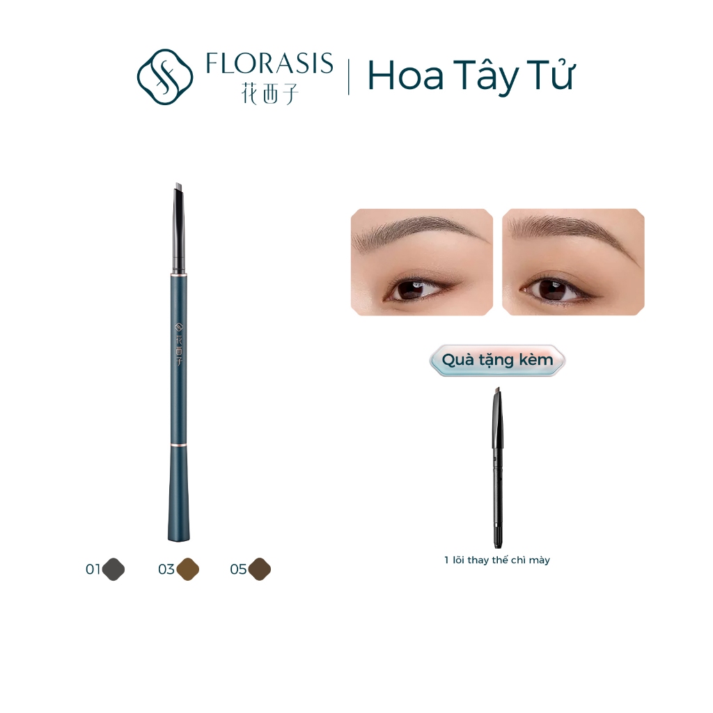 Florasis ( Hoa Tây Tử) Chì Kẻ Mày  – Đầu Vát 1+1, Lướt Êm, Màu Tự Nhiên, Dễ Dùng