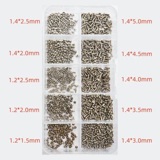1000 Chiếc Mini Vít Bộ 10 Loại Vít DIY Bộ Đầu Phẳng Vít Cho Điện Thoại Máy Tính Bảng Đồng Hồ Laptop Vít Bộ Dụng Cụ