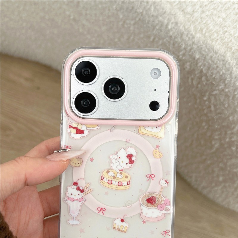 Ốp điện thoại iPhone 17 Pro max 16 Pro max Sweet tráng miệng họa tiết mèo TPU materia IMD