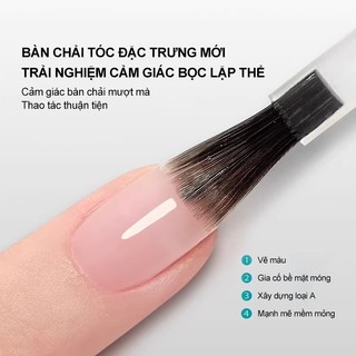 Gel chức năng nghệ thuật làm móng, áo lót đế siêu chắc, áo khoác lấp lánh, chống trầy xước, chống mài mòn, lâu trôi, siêu sáng bóng, không nâng hoặc nứt nẻ