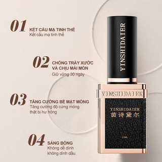 Gel chức năng nghệ thuật làm móng, áo lót đế siêu chắc, áo khoác lấp lánh, chống trầy xước, chống mài mòn, lâu trôi, siêu sáng bóng, không nâng hoặc nứt nẻ