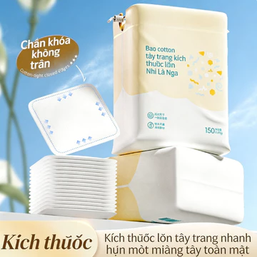 Tẩy Trang Trang Bông Trang Điểm 150 Miếng Cotton Nguyên Chất Interlayer Cho Mặt Mắt Môi Trang Điểm Tẩy Bông Miếng Trang Điểm Đặc Biệt Bông Trang Tẩy Trang Khăn
