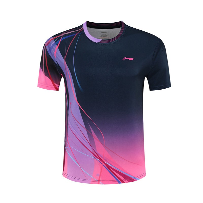 Bộ đồ tập luyện thi đấu bóng bàn Li Ning tay ngắn, khô nhanh