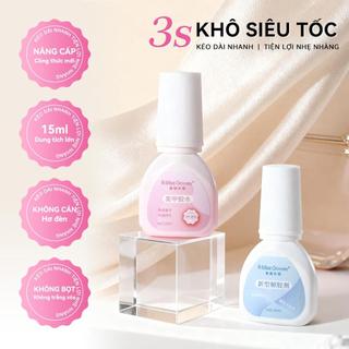 Miss Gooey Giả Móng Tay Keo Nhanh Khô Chắc Chắn Đầu Móng Tay Gel Dính Bàn Chải Acrylic Giả Đầu Varnish 3D Móng Tay Kim Cương Giả Trang Trí Dụng Cụ