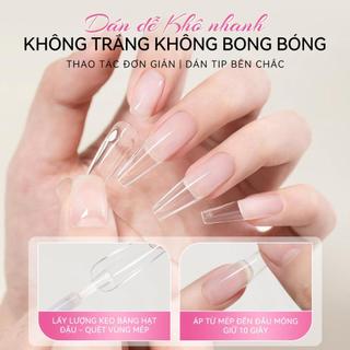 Miss Gooey Giả Móng Tay Keo Nhanh Khô Chắc Chắn Đầu Móng Tay Gel Dính Bàn Chải Acrylic Giả Đầu Varnish 3D Móng Tay Kim Cương Giả Trang Trí Dụng Cụ
