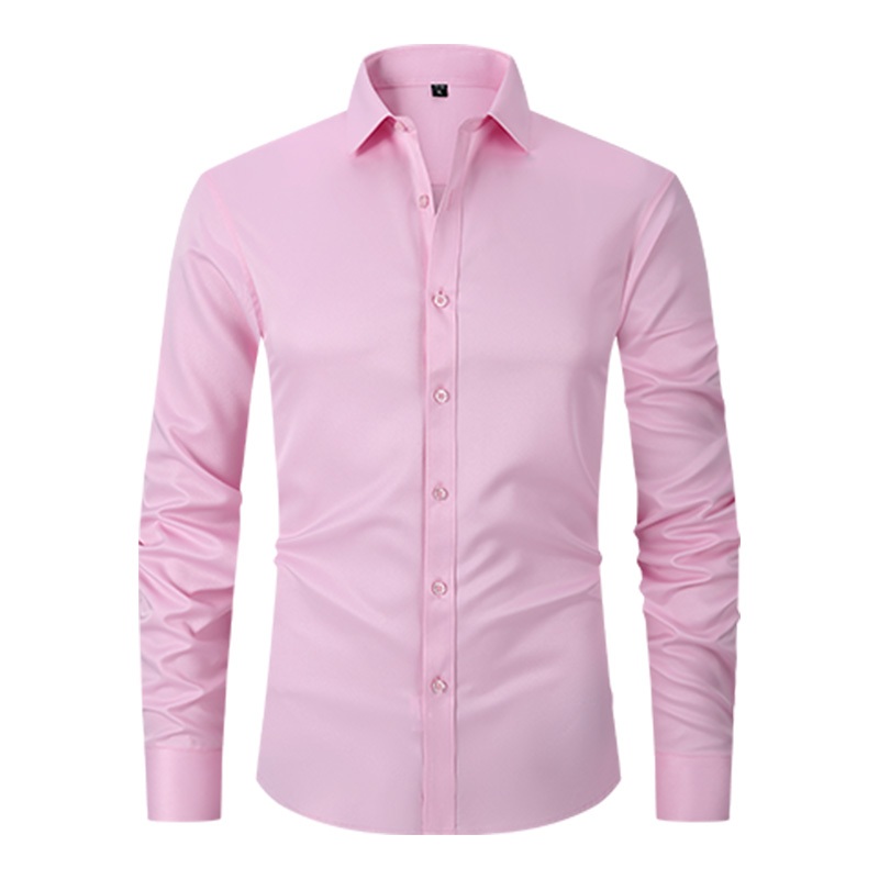 Mới Nam Trắng Tay Dài Công Sở Áo Sơ Mi Trang Trọng Cotton Nút Xanh Công Sở Áo Sơ Mi Thường Ngày