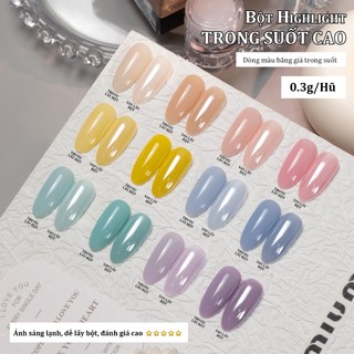 Miss Gooey Phổ biến nghệ thuật làm móng trực tuyến trong suốt cao độ sáng cao phủ màu pha lê trang trí móng tay DIY gương trong suốt và trong suốt giống như