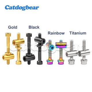 Catdogbear Bộ Ốc Vít + Đai Ốc + Vòng Đệm Cố Định Yên Xe Đạp Leo Núi M5x30 / 40mm Bằng Titan