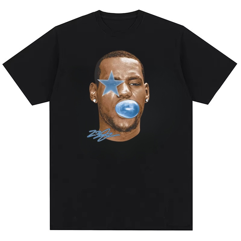 Áo thun cotton nguyên chất hàng ngày của ngôi sao bóng rổ LeBron James Mỹ
