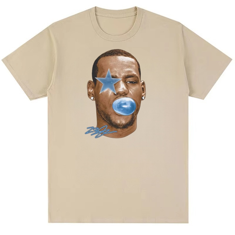 Áo thun cotton nguyên chất hàng ngày của ngôi sao bóng rổ LeBron James Mỹ