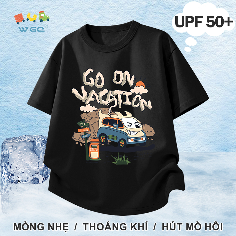 W.G.Q Áo thun bé trai / bé gái，Phong cách mới mùa hè có in，có chức năng chống nắng UPF50 +，Thoải mái mát mẻ，hấp thụ mồ hôi thoáng khí