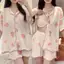 Bộ đồ ngủ mùa hè mỏng mát – Áo ngắn tay + quần short, chất liệu cao cấp, bán chạy nhất. Phong cách ngọt ngào, dễ thương. Đồ mặc nhà cho nàng yêu thích sự tinh tế.
