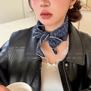 Khăn Turban Lụa Cổ Điển Kiểu Pháp, Phù Hợp Quàng Cổ Tam Giác