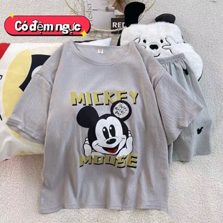 【Có Đệm Ngực Cotton】Mẫu Mới Hè Bộ Đồ Ngủ Mặc Nhà Tay Ngắn Quần Short Mát Lạnh - Phong Cách Cá Tính Dành Cho Học Sinh