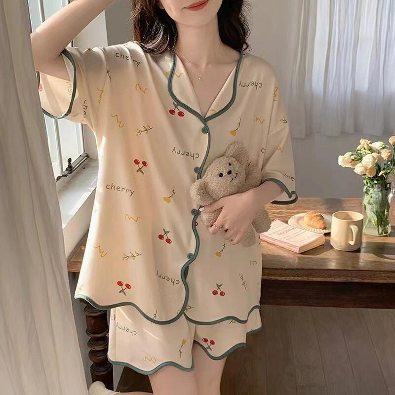 Set đồ ngủ nữ nhiều họa tiết [BÁN CHẠY TRÊN INS] - Form rộng thoải mái, phong cách Hàn Quốc