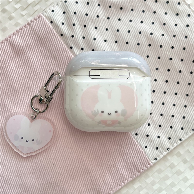 Hộp đựng tai nghe Bluetooth họa tiết thỏ Air Pods pro Rabbit