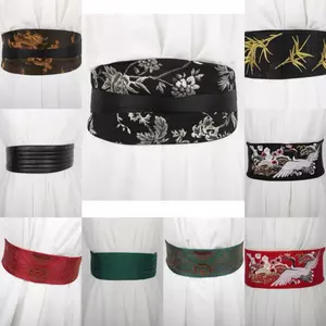 Phong cách cổ điển Công nghiệp nặng thêu Satin Dây thun thêu phong cách dân tộc Thắt lưng phong cách cung điện Dây buộc tất cả các trận đấu W