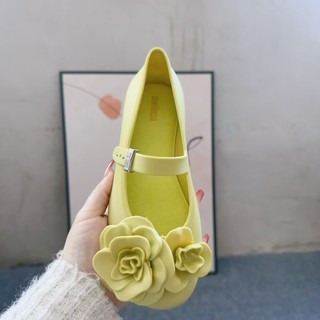 Giày nữ Brazil Melissa Khóa hoa Ballet Flat Dance Jelly Shoes