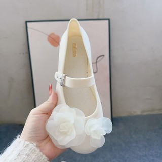 Giày nữ Brazil Melissa Khóa hoa Ballet Flat Dance Jelly Shoes