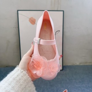 Giày nữ Brazil Melissa Khóa hoa Ballet Flat Dance Jelly Shoes