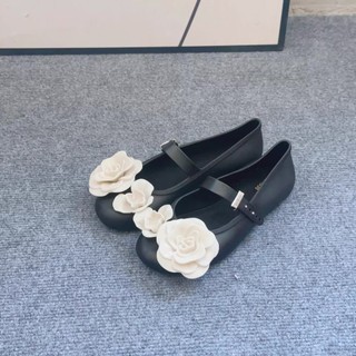 Giày nữ Brazil Melissa Khóa hoa Ballet Flat Dance Jelly Shoes