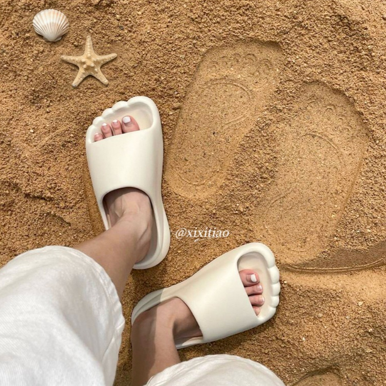 XIXITIAO Dép Sáng Tạo Chân Mùa Hè Phong Cách Mới Phòng Tắm Nam Nữ Đế Mềm Thoải Mái