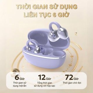 Tai nghe Bluetooth kẹp tai KY88 Thiết kế cầu chữ C, Công nghệ nghe mở (Open-ear), Tự động nhận diện tai trái/phải, Âm thanh Stereo chuẩn HiFi, Điều khiển cảm ứng, Chống nước IPX5, Bluetooth 5.4.