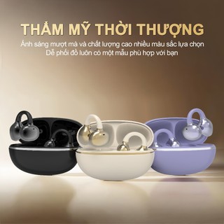 Tai nghe Bluetooth kẹp tai KY88 Thiết kế cầu chữ C, Công nghệ nghe mở (Open-ear), Tự động nhận diện tai trái/phải, Âm thanh Stereo chuẩn HiFi, Điều khiển cảm ứng, Chống nước IPX5, Bluetooth 5.4.