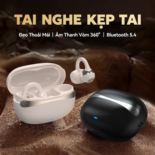 KY99 Mới Nhất Tai Nghe Kẹp Tai, Thiết kế cầu chữ C, Công nghệ nghe hở tai, Tự động nhận dạng trái-phải, Âm thanh nổi cấp HiFi, Điều khiển cảm ứng, Chống nước IPX5, Bluetooth 5.4, Hình dạng đá cuội,Freeclip, Không có cảm giác khi đeo