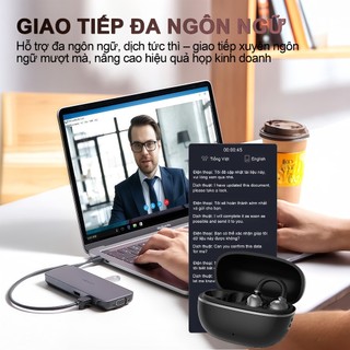 KY66-AI Tai Nghe Kẹp Tai, Tai nghe AI dịch đồng thời, Có thể dịch được 133 ngôn ngữ, Dịch trực tiếp khi video call, Thiết kế cầu chữ C, Công nghệ nghe hở tai, Tự động nhận dạng trái-phải, Đàm thoại HD và âm bass tuyệt hảo [AI miễn phí trọn đời]