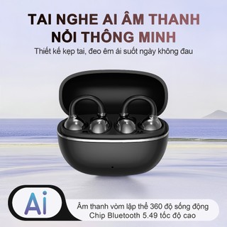 KY66-AI Tai Nghe Kẹp Tai, Tai nghe AI dịch đồng thời, Có thể dịch được 133 ngôn ngữ, Dịch trực tiếp khi video call, Thiết kế cầu chữ C, Công nghệ nghe hở tai, Tự động nhận dạng trái-phải, Đàm thoại HD và âm bass tuyệt hảo [AI miễn phí trọn đời]