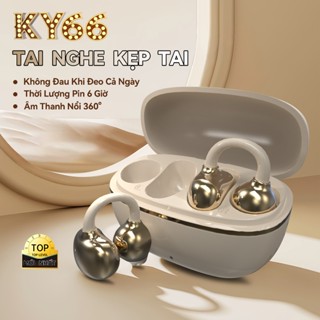 KY TECH KY66 Tai Nghe Kẹp Tai, Thiết kế cầu chữ C, Công nghệ nghe hở tai, Tự động nhận dạng trái-phải, Âm thanh nổi cấp HiFi,Điều khiển cảm ứng, Chống nước IPX5, Bluetooth 5.49, Freeclip, Không có cảm giác khi đeo