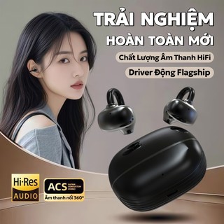 KY TECH KY66 Tai Nghe Kẹp Tai, Thiết kế cầu chữ C, Công nghệ nghe hở tai, Tự động nhận dạng trái-phải, Âm thanh nổi cấp HiFi,Điều khiển cảm ứng, Chống nước IPX5, Bluetooth 5.49, Freeclip, Không có cảm giác khi đeo