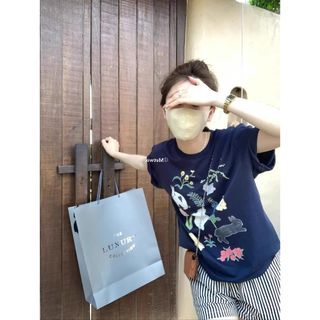 Áo Thun Nữ Tay Ngắn Cổ Tròn, 100% Bông, In Hình Hoạt Hình