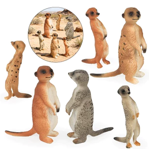 Đồ chơi mô phỏng sa mạc rắn động vật hoang dã: mô hình Mongoose xám đầm lầy đuôi mịn, nhận thức cho trẻ em