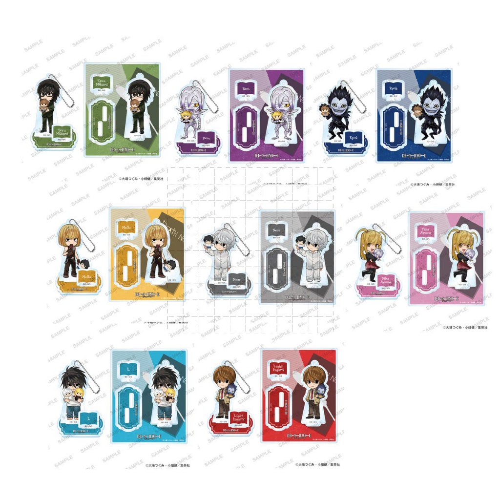 Death Note Q ♧ Chibi Sleeping Face Acrylic Stand Hình -Light Yagami, L, Bộ sưu tập nhân vật Mello