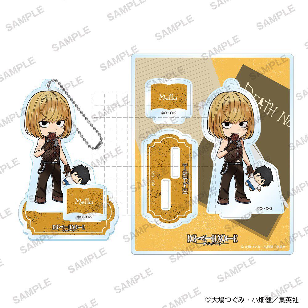 Death Note Q ♧ Chibi Sleeping Face Acrylic Stand Hình -Light Yagami, L, Bộ sưu tập nhân vật Mello