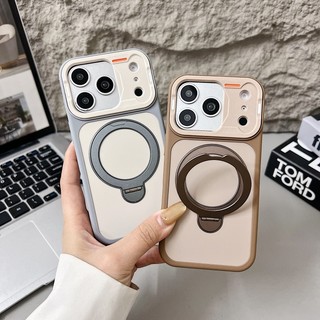 Cảm giác da tông màu kép Giá đỡ vòng chữ A xoay từ tính hút va chạm màu vỏ điện thoại phù hợp cho iPhone 11 12 13 14 15 16 17 Pro Max bao gồm tất cả vỏ silicon chống rơi