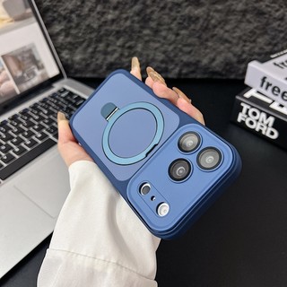 Ốp điện thoại từ tính khung tròn hình tròn cảm giác da phù hợp cho iPhone 11 12 13 14 15 16 17 Pro Max toàn diện gương bảo vệ chống rơi vỏ silicon
