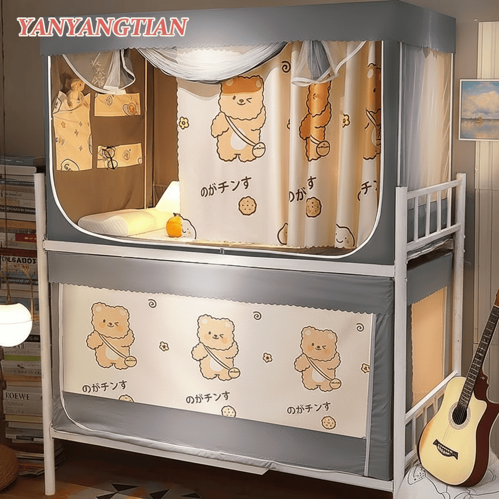 YANYANGTIAN Bóng đổ Màn chống muỗi ký túc xá sinh viên Lắp đặt không cần đục lỗ Bao gồm cả dấu ngoặc