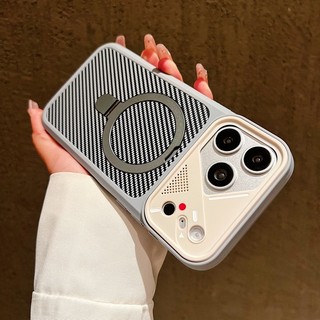 Ốp điện thoại từ tính khung tròn chữ B họa tiết bằng sợi carbon sang trọng phù hợp cho iPhone 11 12 13 14 15 16 17 Pro Max bao gồm tất cả vỏ silicon chống rơi