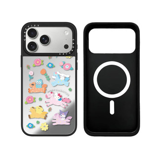 Từ Tính Không Dây Cho iPhone 17 16 15 14 13 Pro Max Plus Sanrio Friends Cạnh Đen Cứng Mặt Sau Gương Bao Khắc Logo